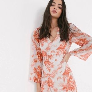 Beautiful summery Toile du Jouy Dress